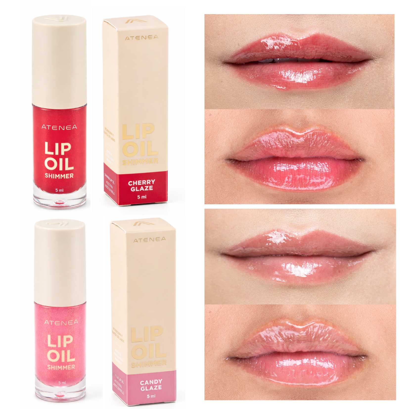 Lip Oil Shimmer candy Glaze Atenea 